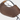 Brown leather magnetic iron cover case with 'Layover and co' branding on a white background