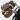 brown leather magnetic iron cover set in black golf bag