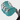 cyan blue leather magnetic iron covers on a white background