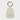 Beige leather hat clip with 'Layover and co' branding on a light gray background