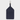Back of navy blue color leather golf tee holder branded Layover & Co.