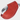 red leather magnetic golf iron covers on a teal background
