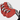 red leather magnetic golf iron covers in a black golf bag