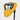 Golf club head cover with a yellow leather cover on a white background