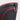 Close-up of black pebble leather driver head cover with red contrast stitching and a metal carabiner ring attachment 
