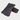 A pair of black pebbled leather driver headcovers with bright red piping trim, displayed on a light gray background.