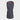 A black pebbled leather golf club headcover with red piping and a silver metal carabiner ring, shown against a light gray background.